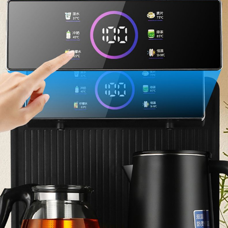 Smart water dispenser touch display close up
